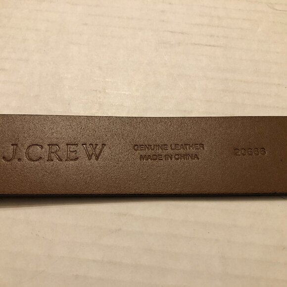 J.crew women's new brown leather belt  size: S  width: 1 3/8"  LENGTH: 40" - Picture 5 of 7